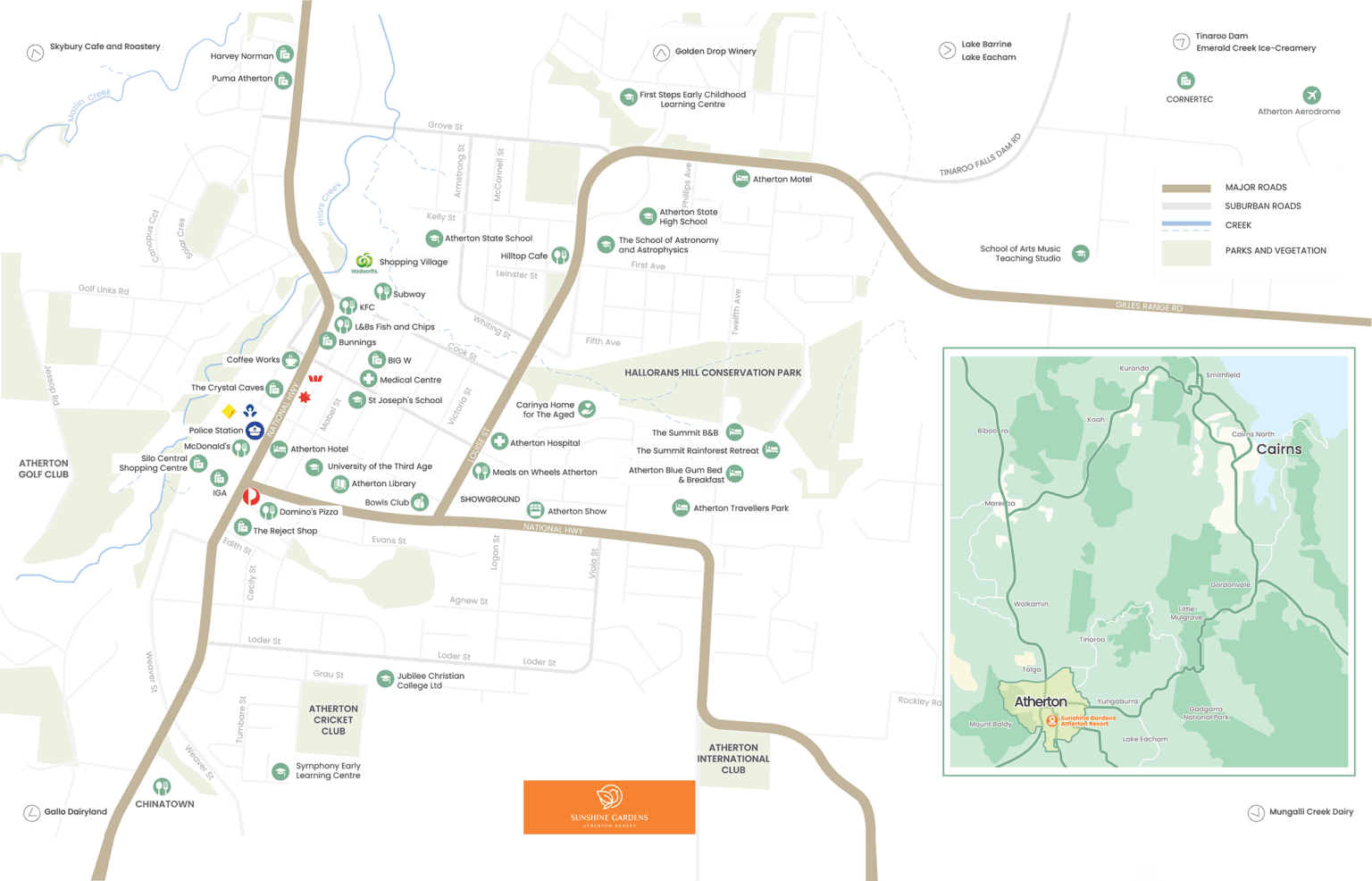 Atherton Resort Location Map